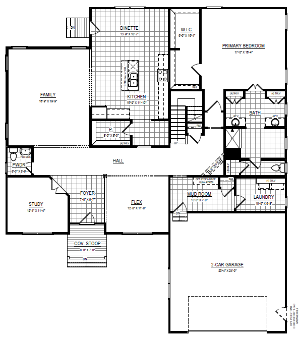 Black and white floor plan layout of a Manchester home showing rooms, garage, kitchen, bedrooms, bathrooms, and entry points.