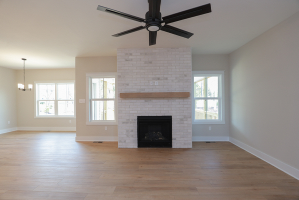 Stafford Plan - Gas Fireplace with Full Brick Surround