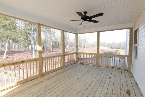 Screened Porch with Wood Decking