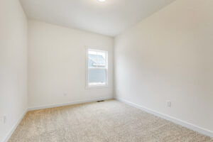 Bright empty room at Somerset Hill with beige carpet, white walls, and a window filling the space with natural light.